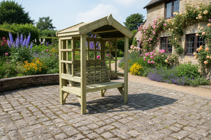 Cottage 2 Seater Trellis Chunky Wooden Garden Arbour Seat