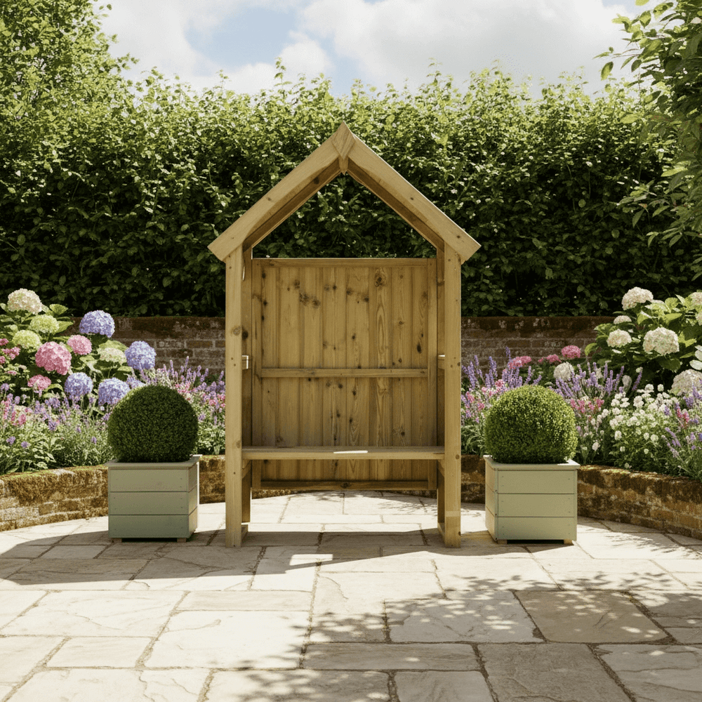 Poppy 2 Seater Chunky Wooden Arbour